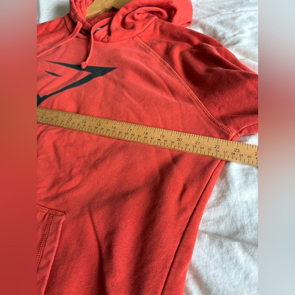 Gymshark men’s shark head hoodie orange black big logo size large - Picture 7 of 9